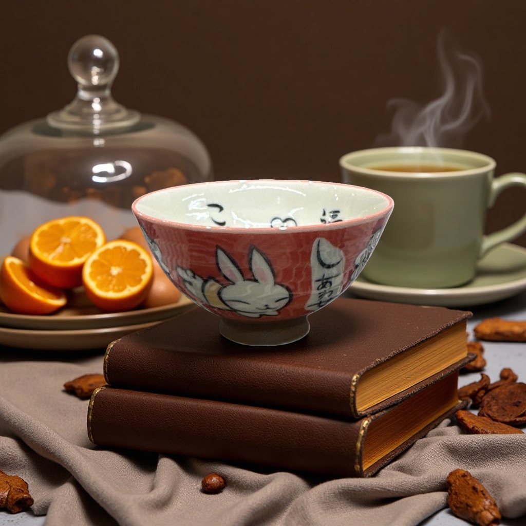 Ceramic bowl, household thickened glazed heat-resistant bowl for serving rice and soup details Picture