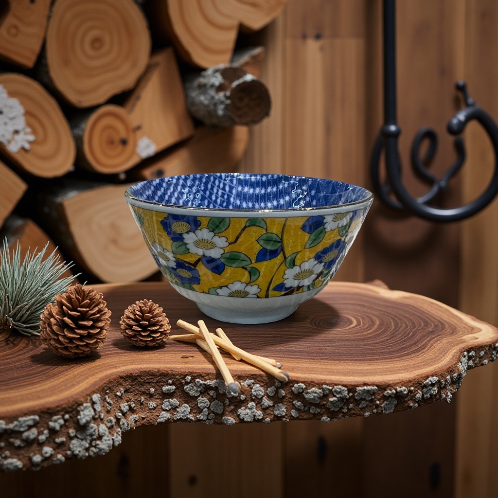 Colorful floral patterns + bowl Application Scenario