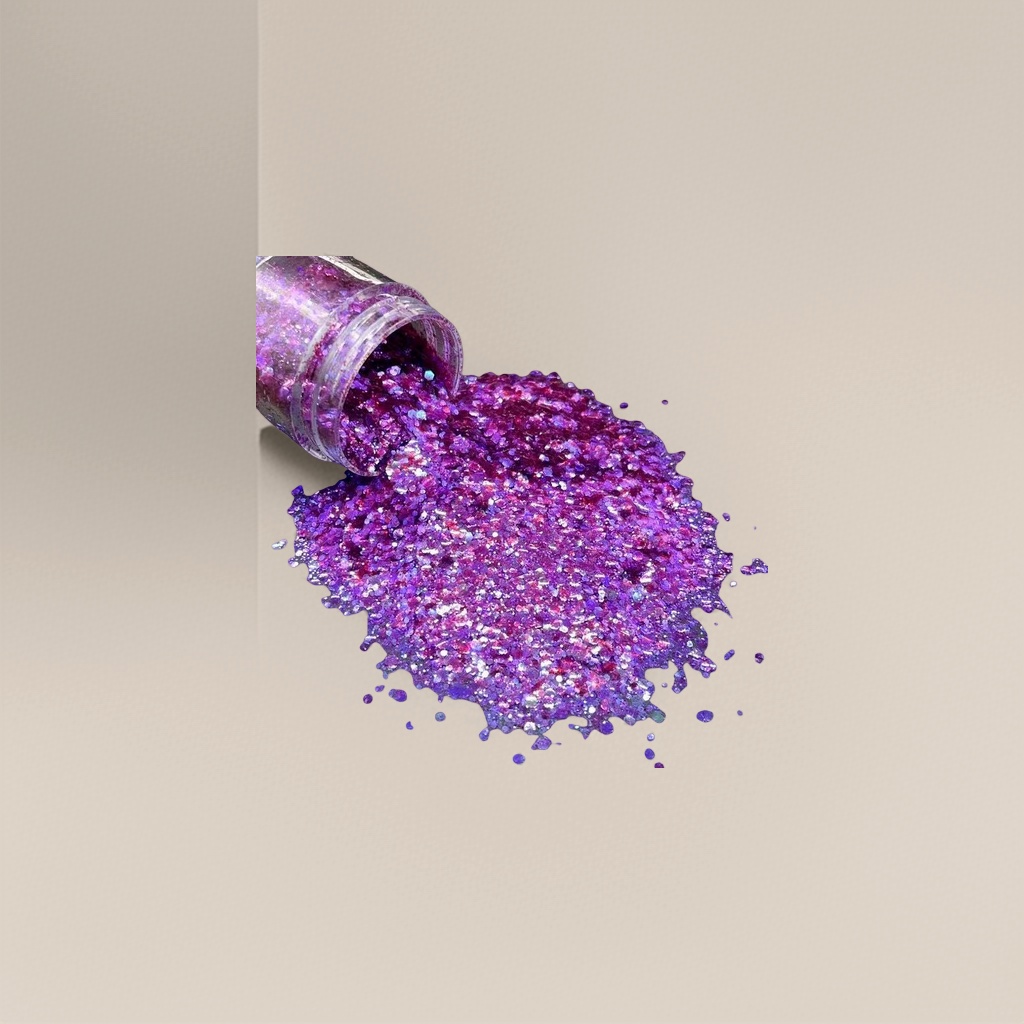 Golden scallion powder, glitter powder, sequins. Golden scallion glitter powder in multiple colors is available for decoration and DIY by hand Specification image