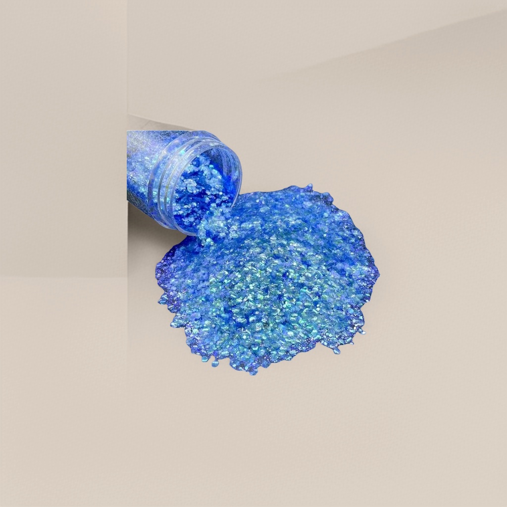 Blue, golden onion powder, glitter powder, sequins, and golden onion bright powder are available in multiple colors for decoration and DIY by hand Specification image