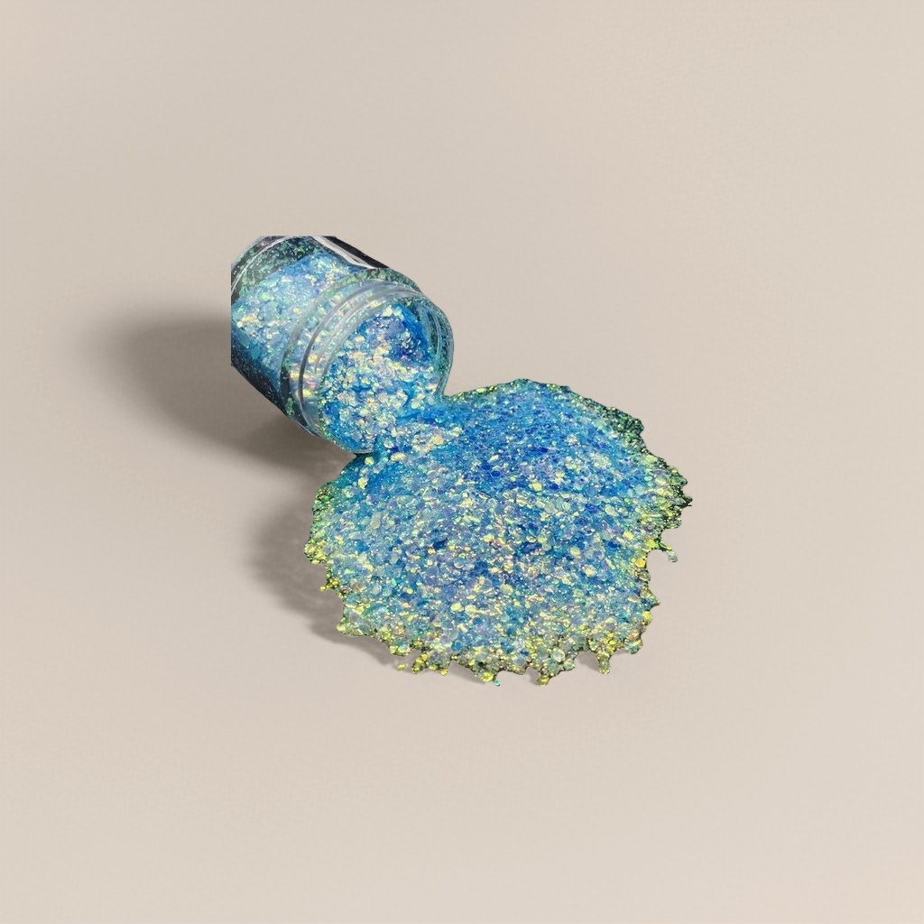 Light blue golden onion powder, glitter powder, sequined golden onion glitter powder, golden shiny decorative powder Application Scenario