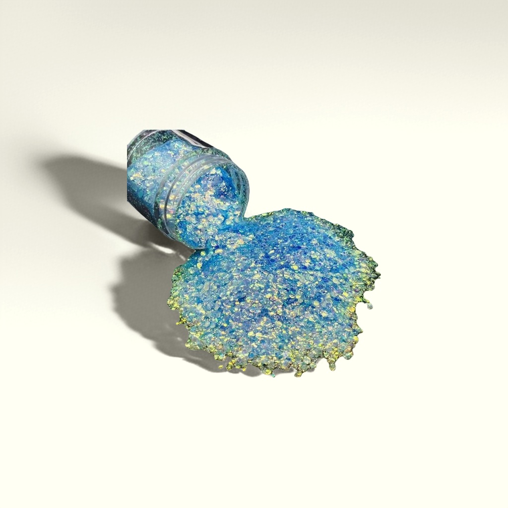 Light blue golden onion powder, glitter powder, sequined golden onion glitter powder, golden shiny decorative powder