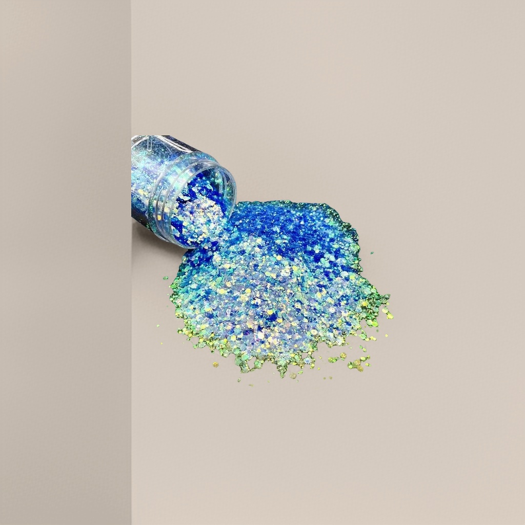 Blue glitter powder, fine glitter powder for nail art and makeup to decorate sequins Application Scenario