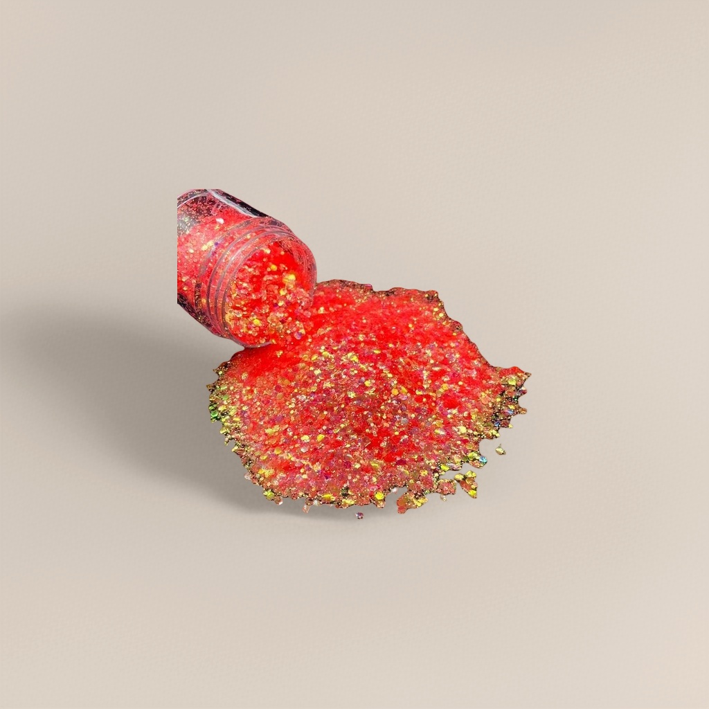 Red glitter powder, glitter powder decorative sequined color powder for DIY nail art materials Application Scenario