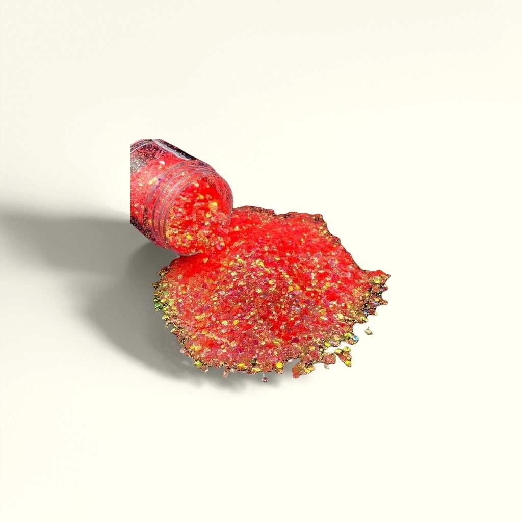 Red glitter powder, glitter powder decorative sequined color powder for DIY nail art materials details Picture