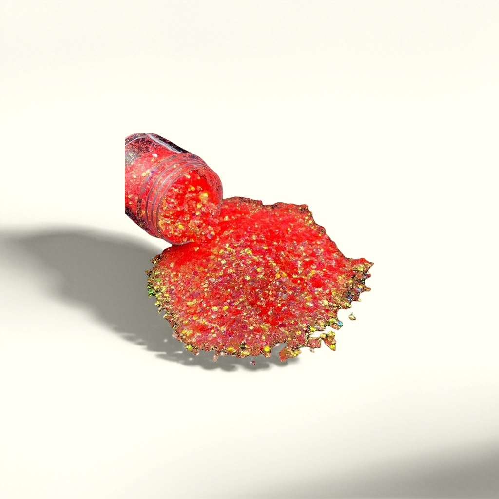 Red glitter powder, glitter powder decorative sequined color powder for DIY nail art materials