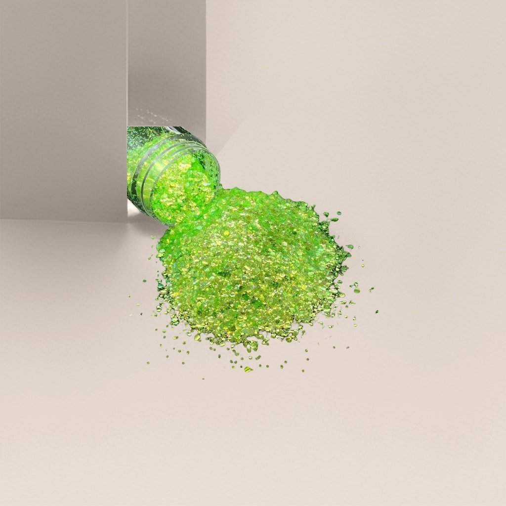 Green glitter particle nail polish decoration sequin nail polish accessory Application Scenario