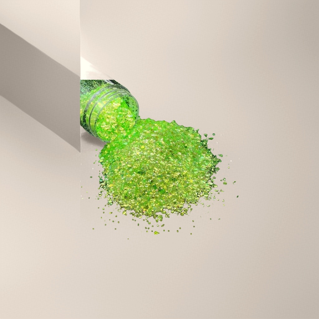 Green glitter particle nail polish decoration sequin nail polish accessory Specification image