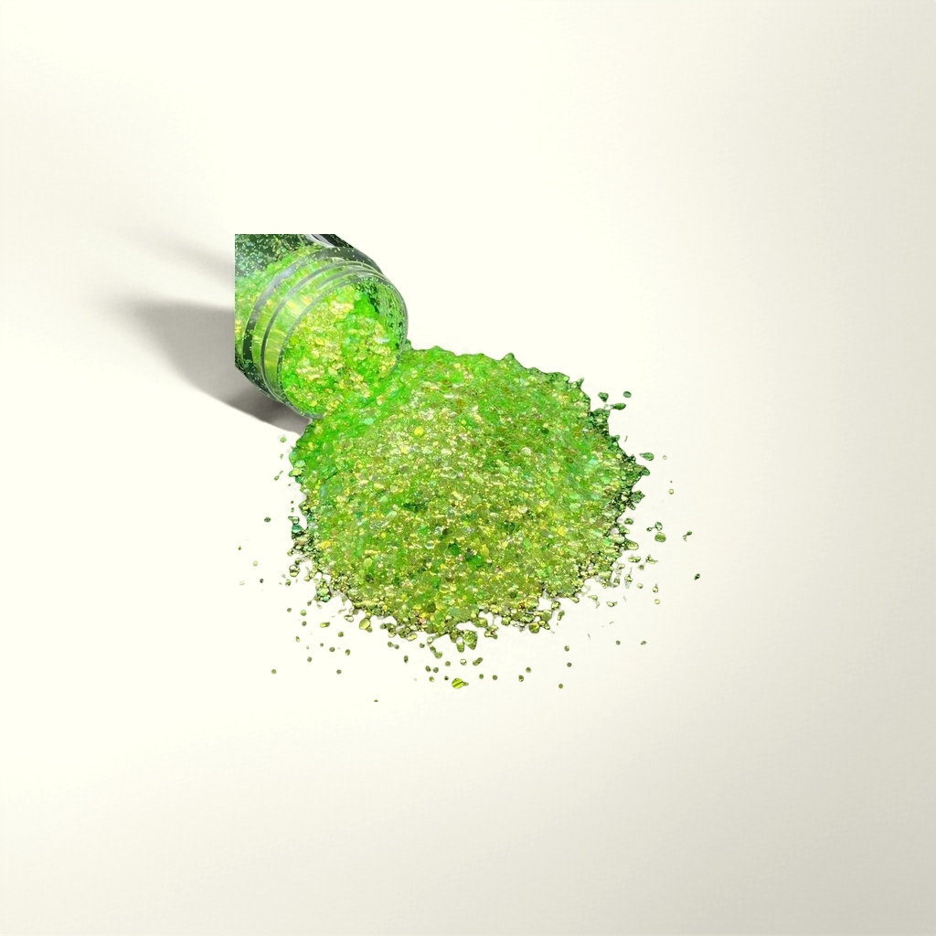 Green glitter particle nail polish decoration sequin nail polish accessory