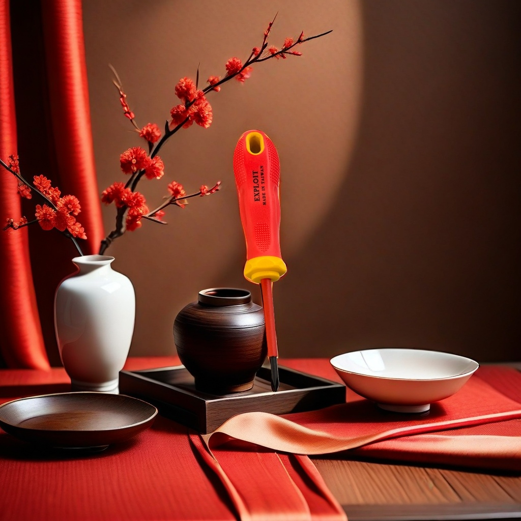 Red handle screwdriver set, multi-functional precision screwdriver tool for home repair details Picture