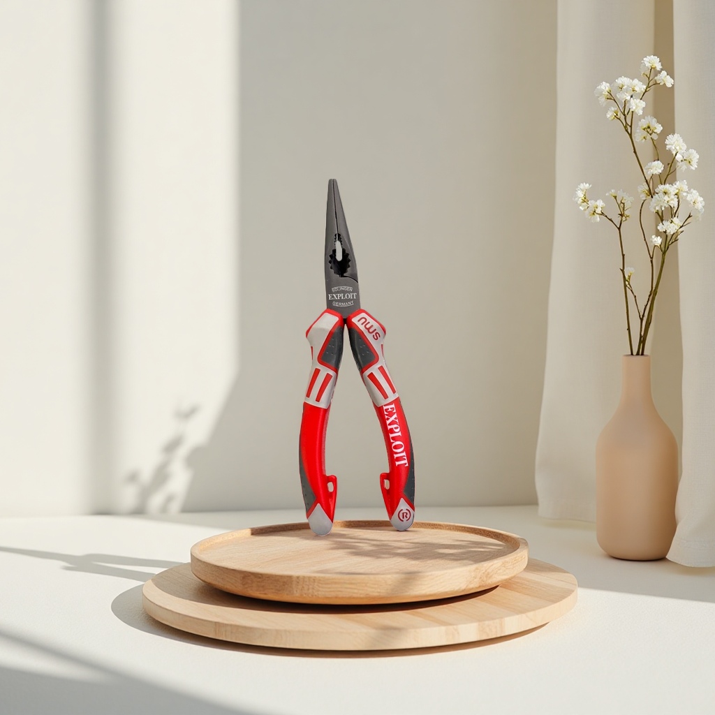 Red handle pliers, tool pliers, multi-functional wire pliers, 8-inch details Picture