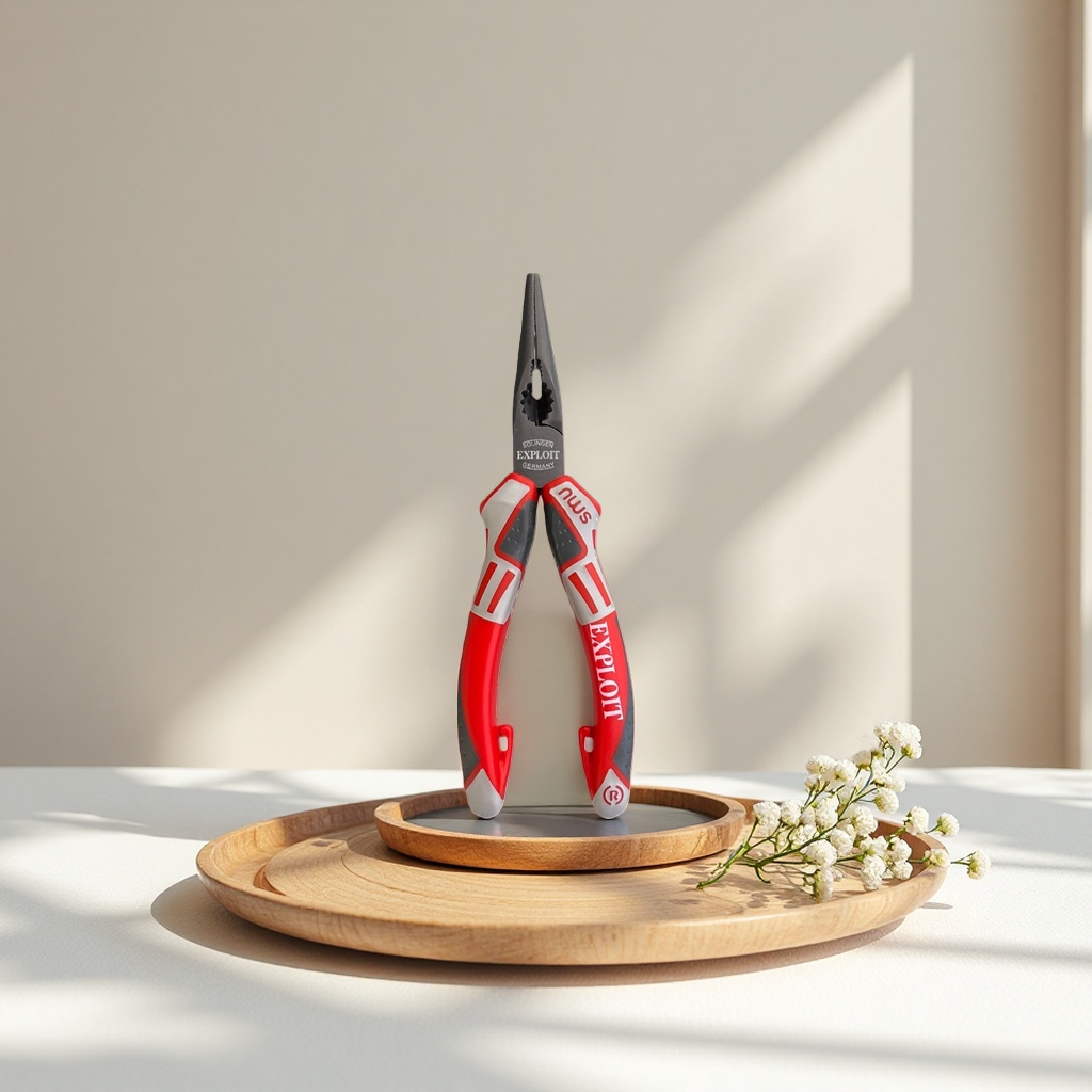 Red handle pliers, tool pliers, multi-functional wire pliers, 8-inch household repair pliers
