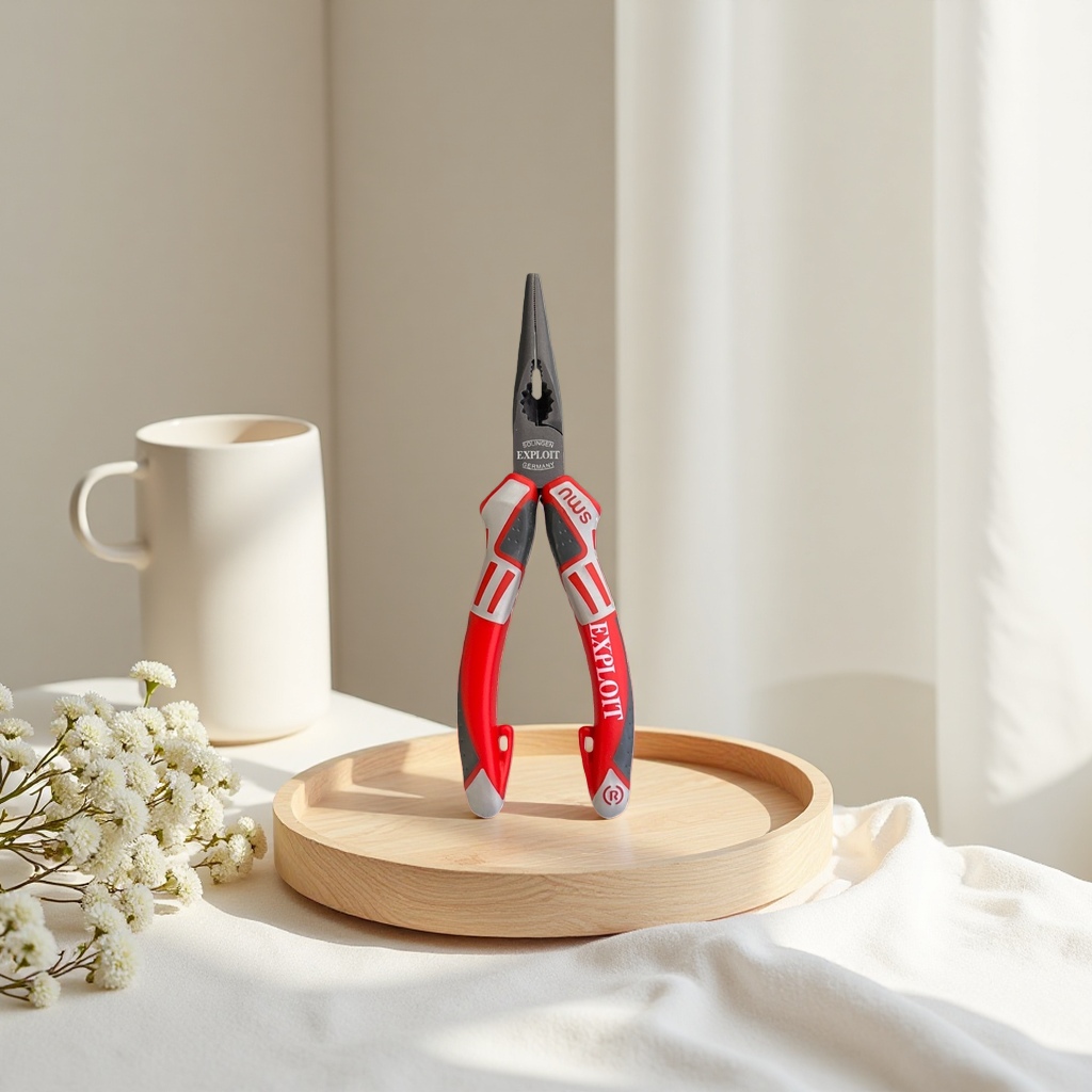 Red handle pliers, tool pliers, multi-functional wire pliers, 8-inch household repair pliers Specification image