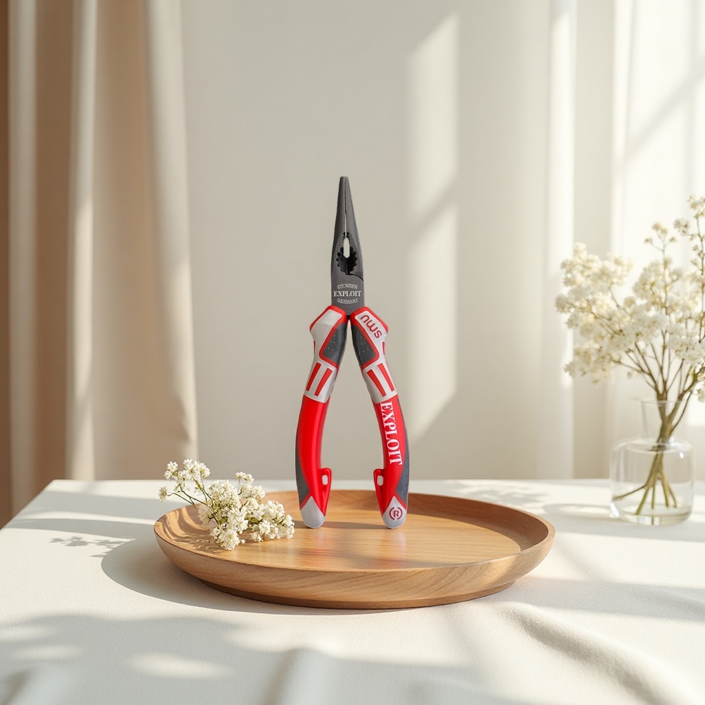 Red handle pliers, tool pliers, multi-functional wire pliers, 8-inch household repair pliers Application Scenario
