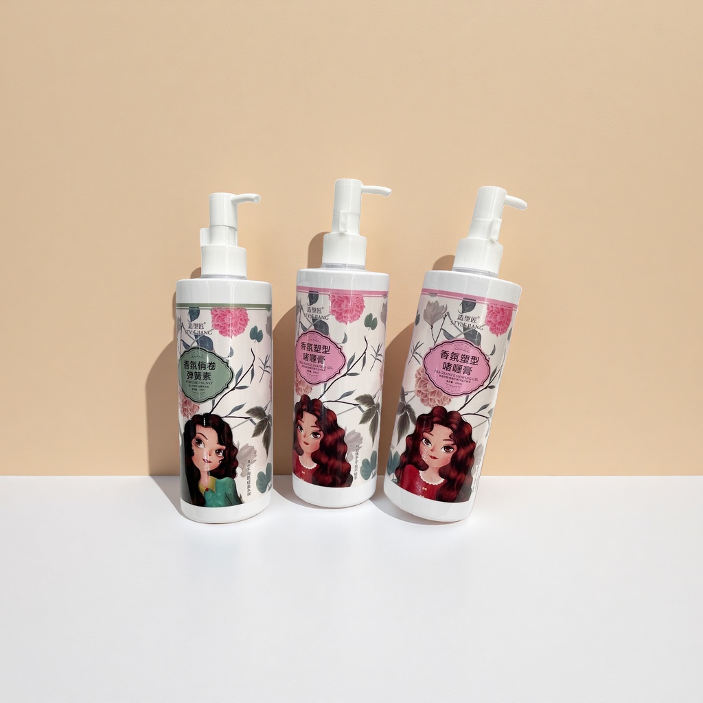 三瓶造型匠卡通花卉女性形象啫喱膏细节图