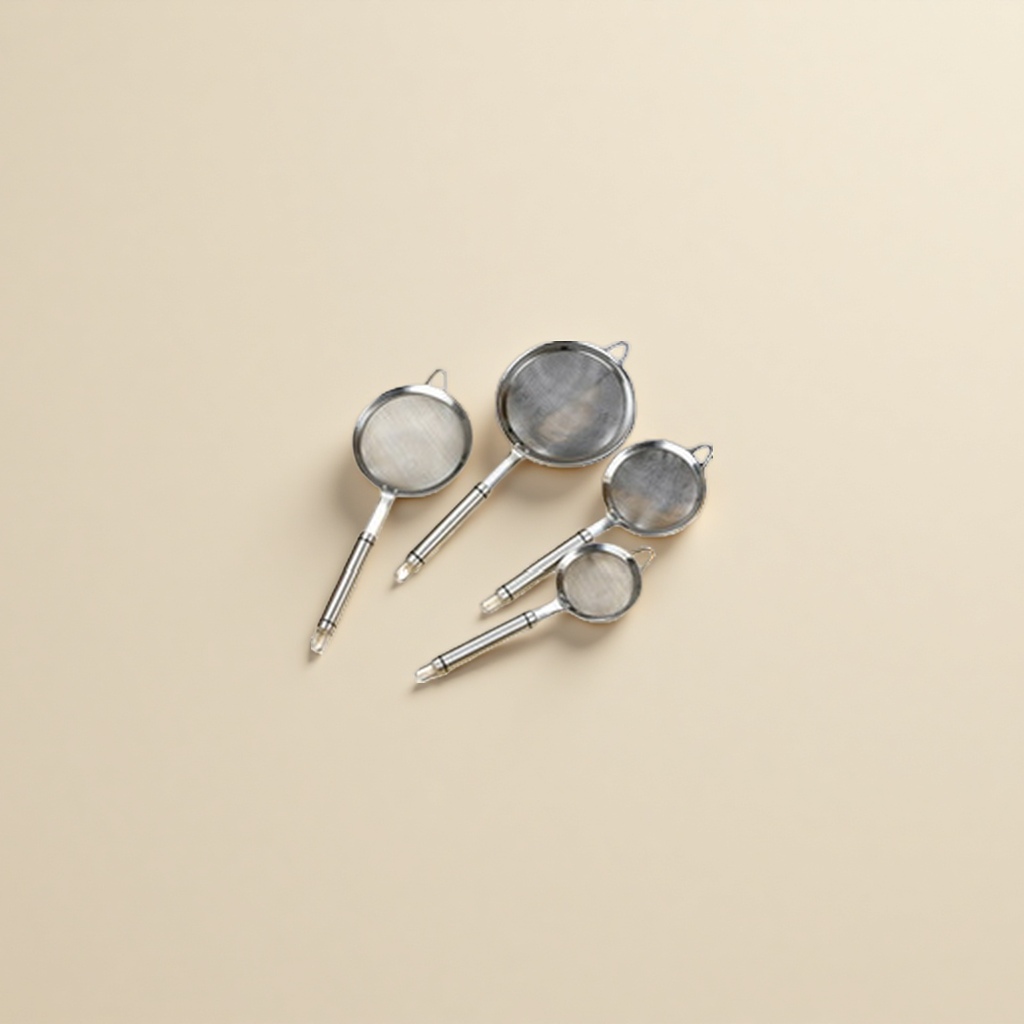 Stainless steel kitchenware strainer, long-handled water filter and draining spoon, a household stir-frying and noodle-pulling wonder details Picture