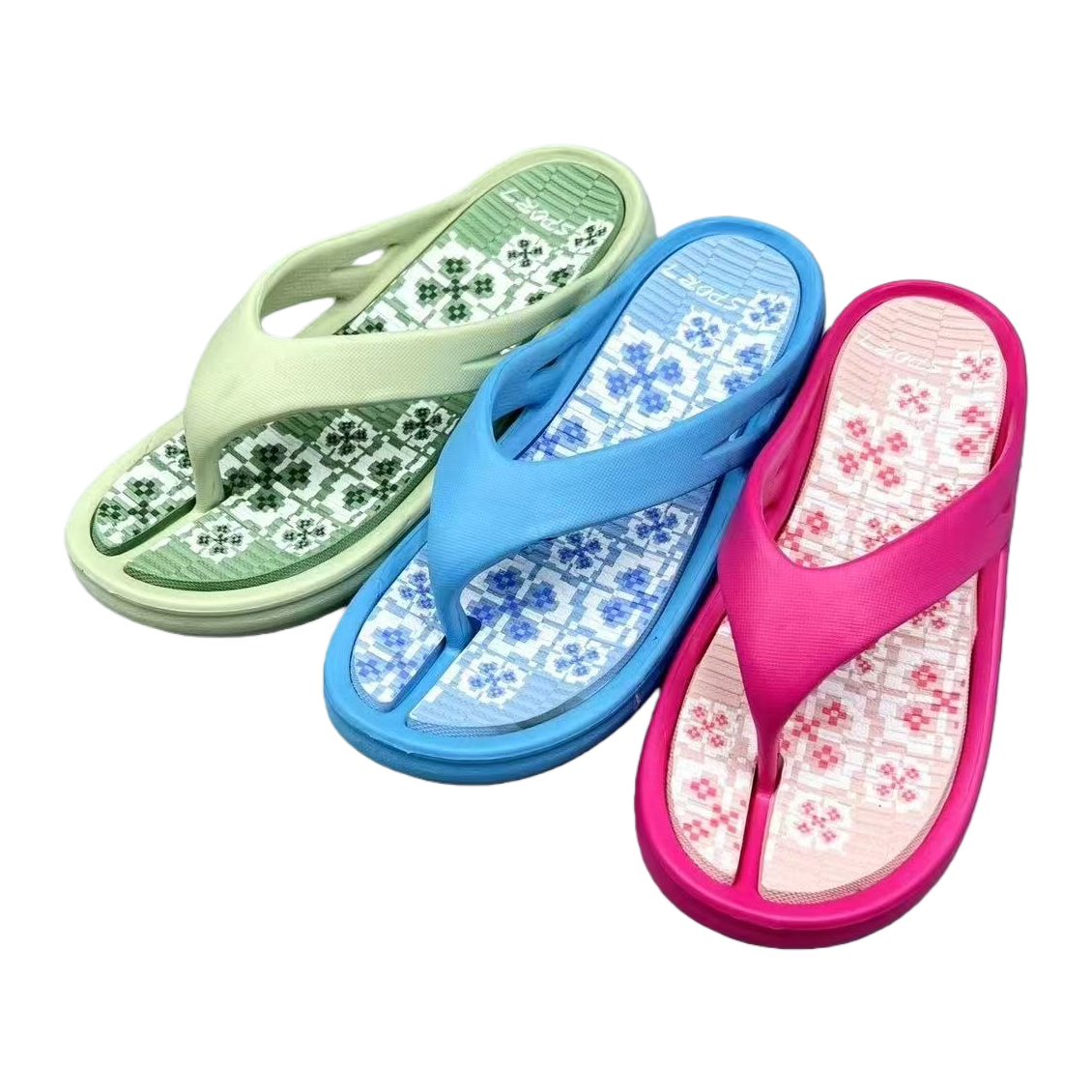 Colorful women's summer anti-slip soft-soled home casual slippers, size 38-43