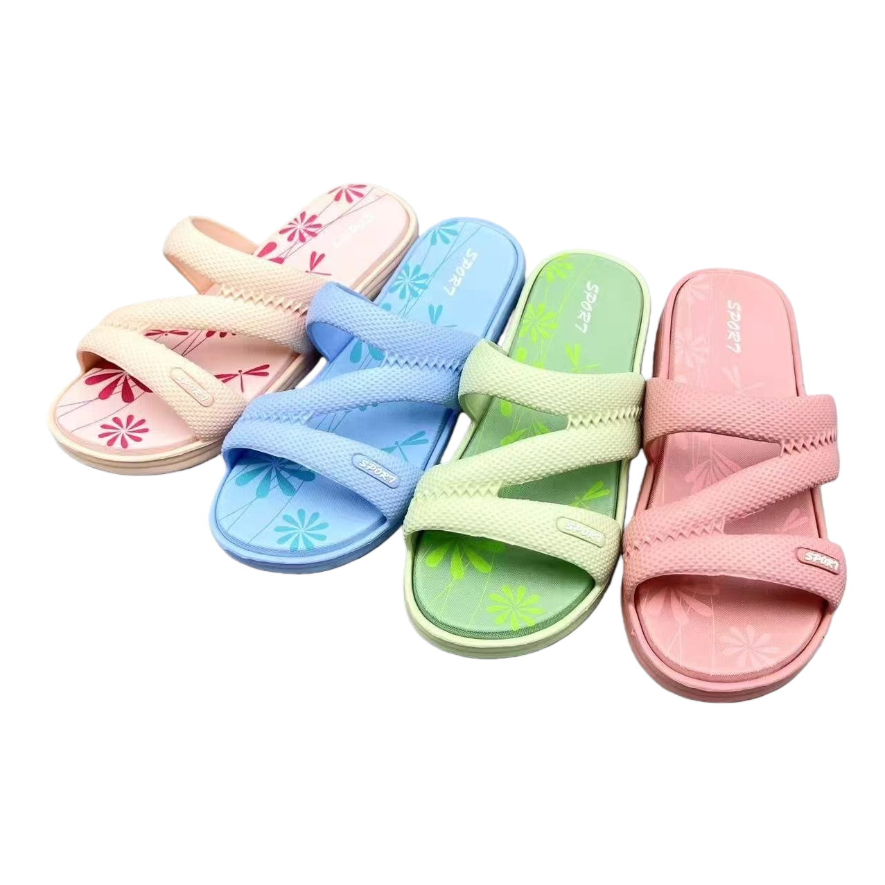 Colorful women's summer anti-slip soft-soled home casual slippers, sizes 38-43, 001602429