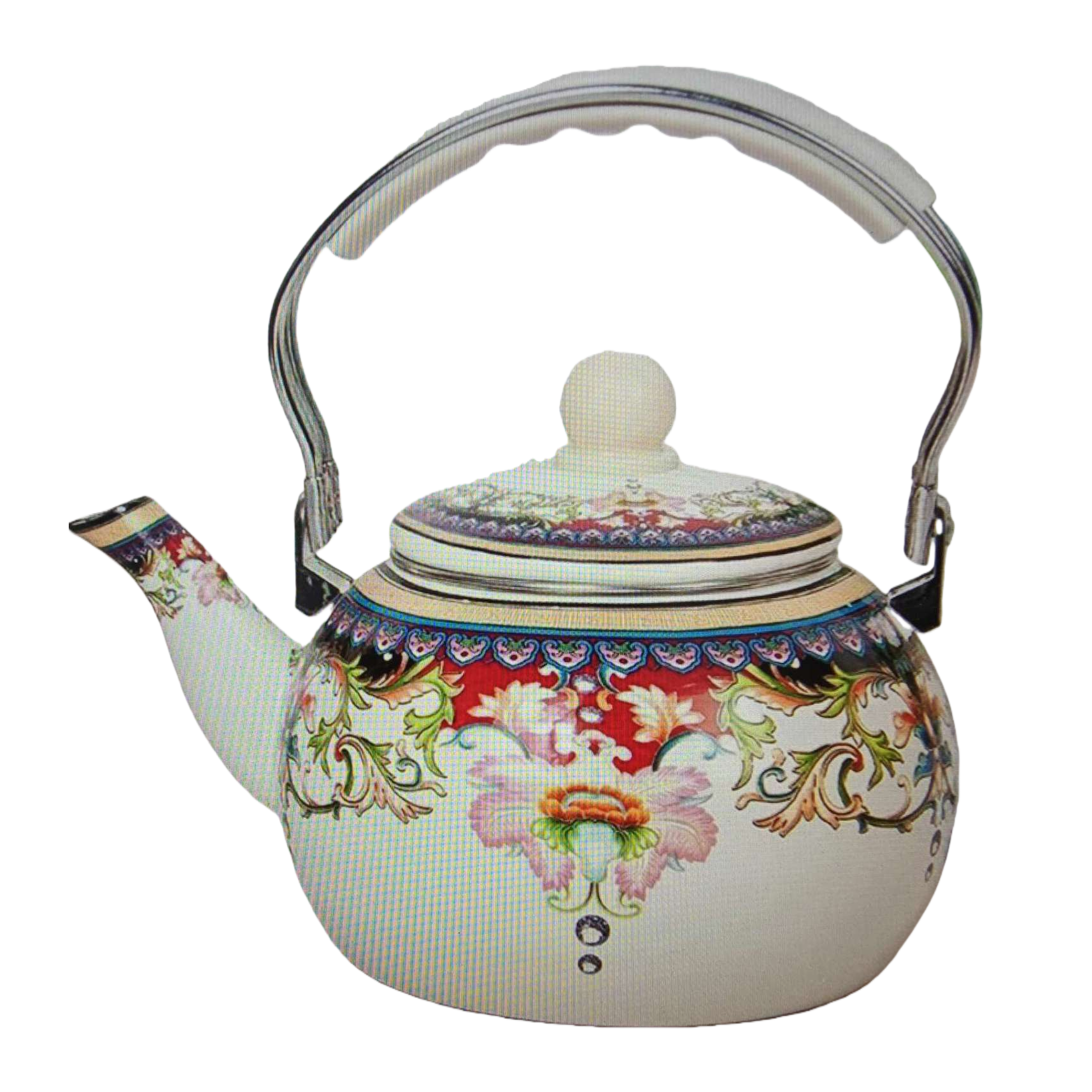 Painted patterned ceramic teapot, household brewing teapot, simple tea set Item Picture