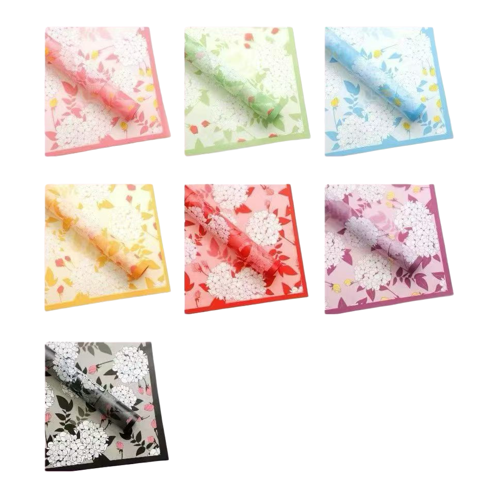 Nosa Paper Hydrangea Pattern Fresh Flower Wrapping Paper Series Item Picture