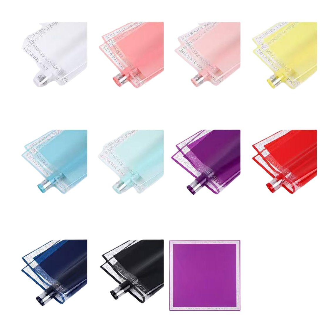 Colorful plastic flower wrapping paper for a happy life, artificial flower wrapping paper Item Picture