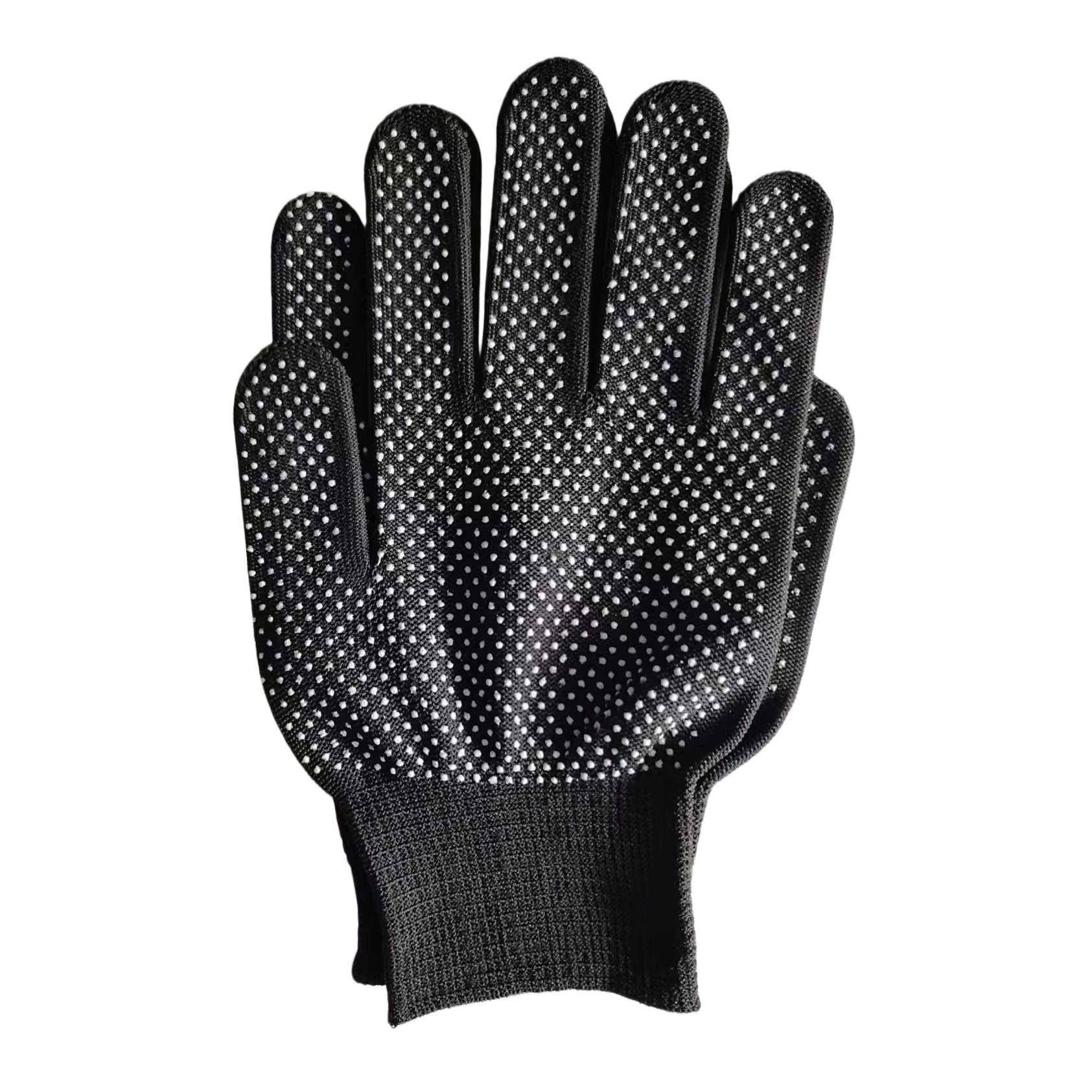 Black nylon dispensing anti-slip gloves for both men and women, thickened and wear-resistant for work and labor protection Item Picture