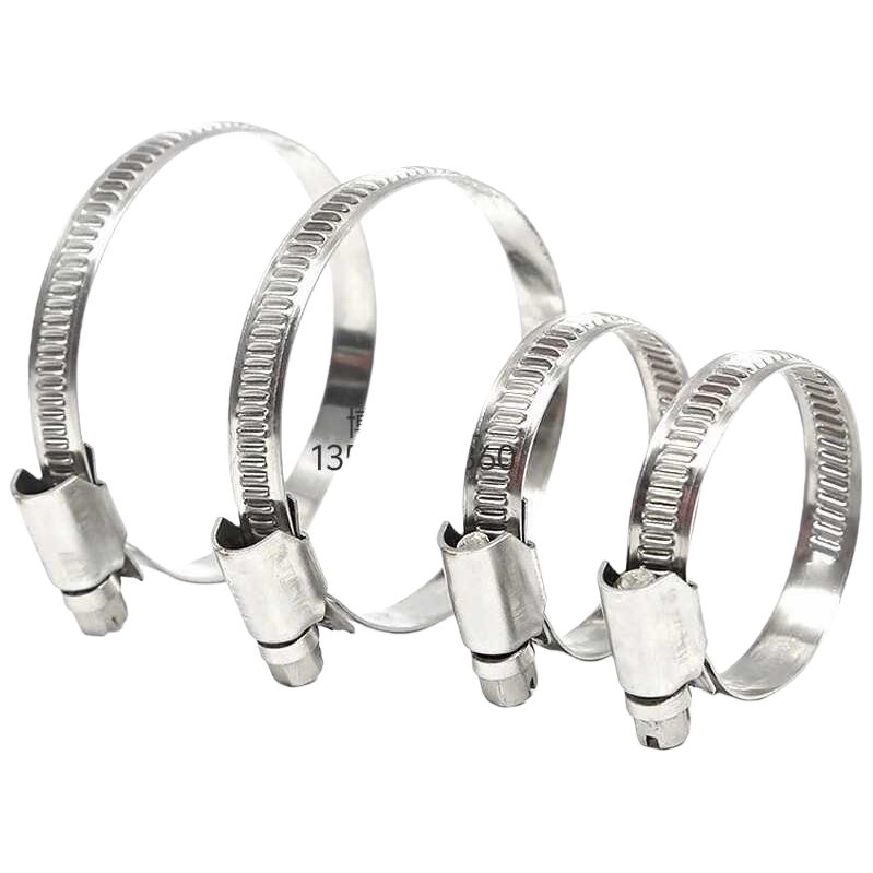 Metal clamp, stainless steel fastening clamp, 304 material, adjustable pipe diameter fixed ring Item Picture