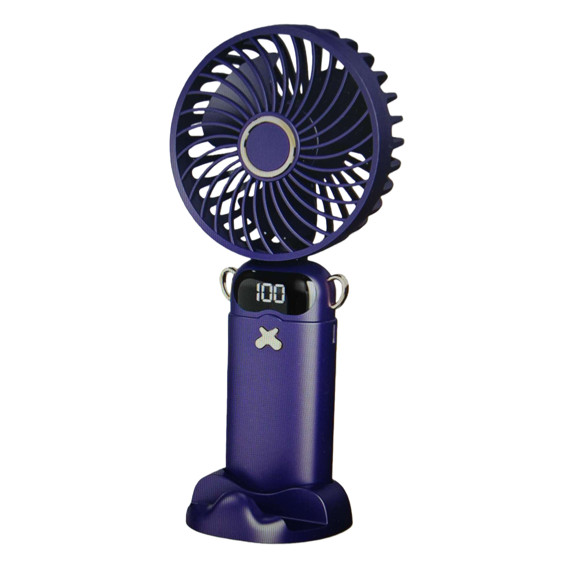 Purple handheld small fan, portable mini USB charging, quiet student dormitory Item Picture