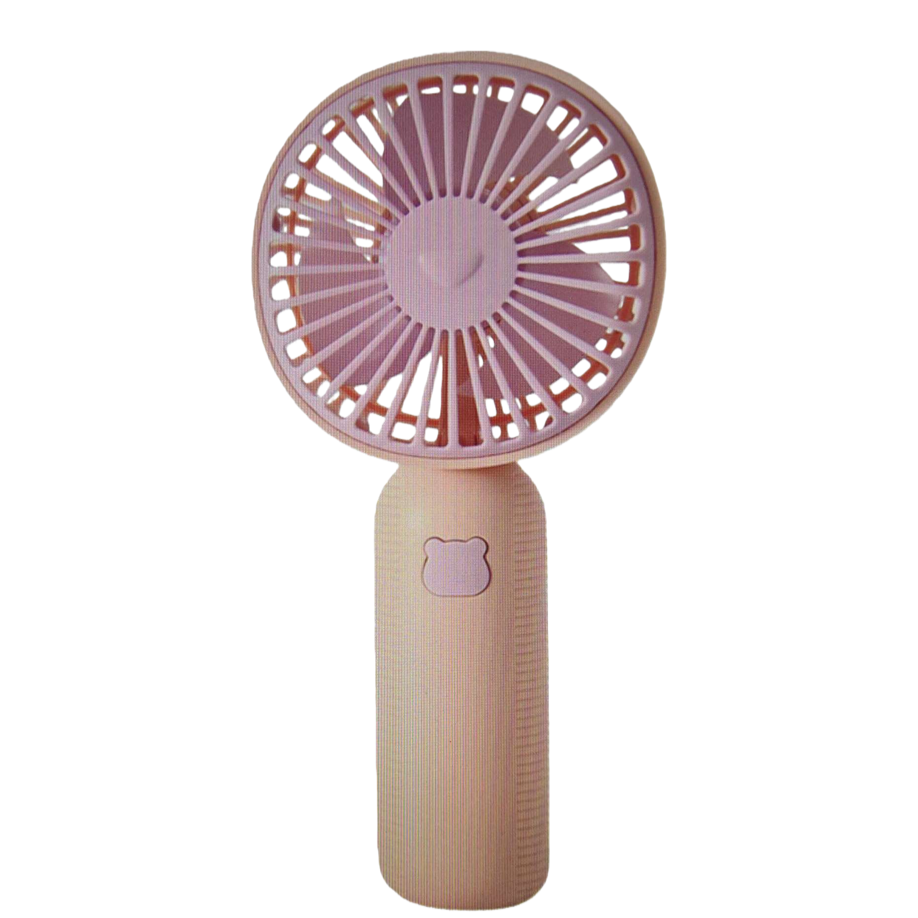 The pink handheld fan body is a portable silent small fan, a summer cooling wonder Item Picture