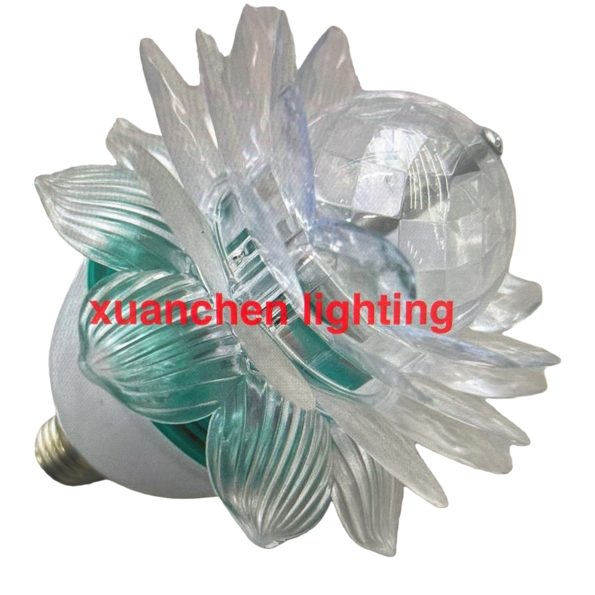 Pantalla transparente en forma de pétalos con bombillas LED ahorro de energía protector ocular luminaria decorativa salón dormitorio Item Picture