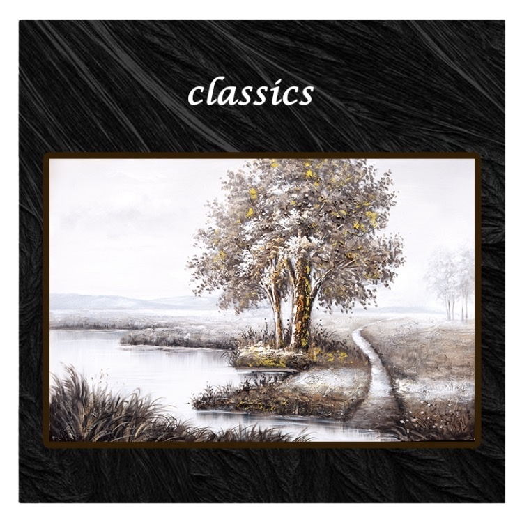 Landscape paintings, tree and path decorative paintings, living room wall paintings, Nordic minimalist home murals Item Picture