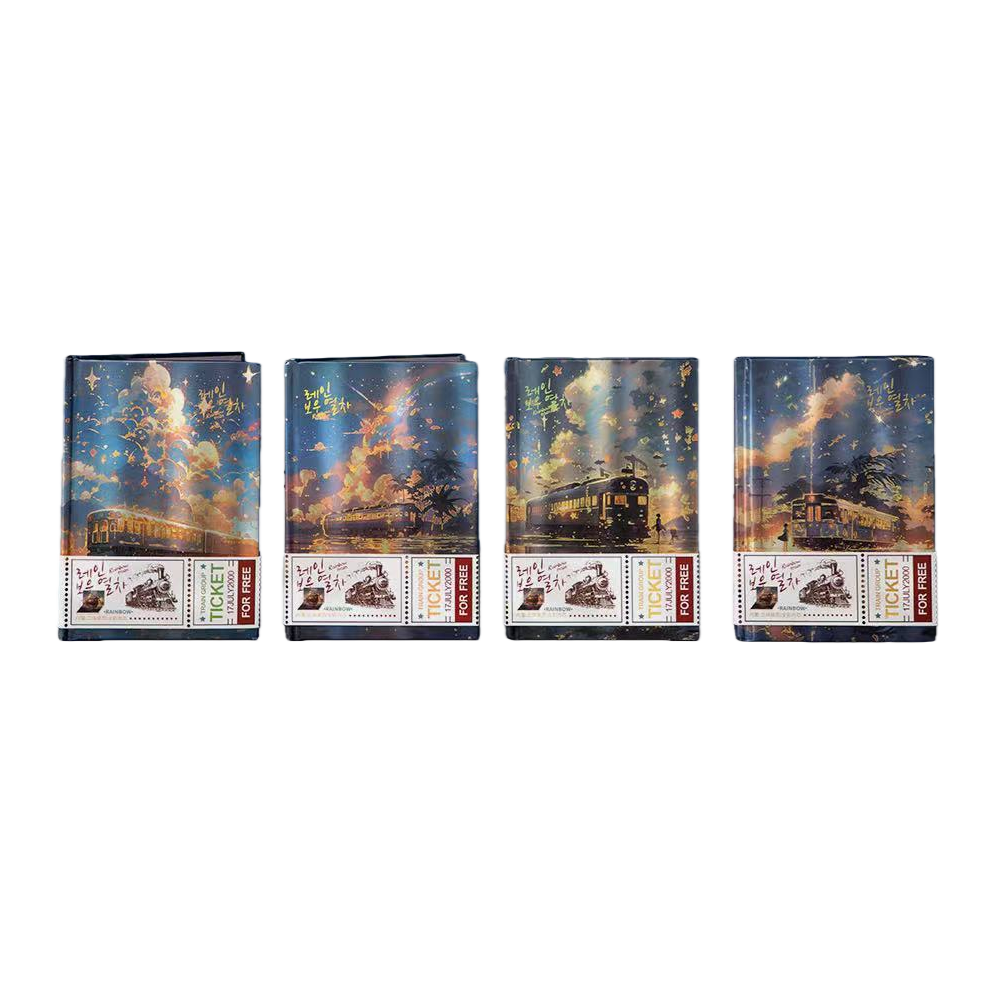 قطار قوس قزح مزخرف بأربع دفاتر Item Picture