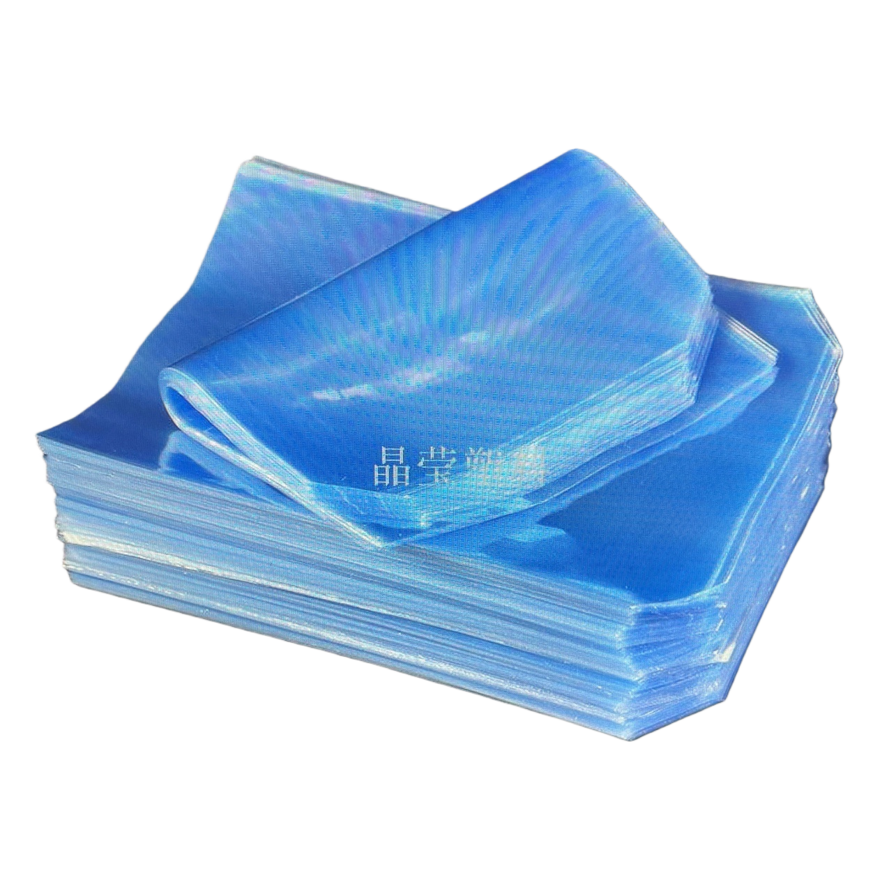 Blue transparent plastic film stacked PE stretch film for industrial packaging Item Picture