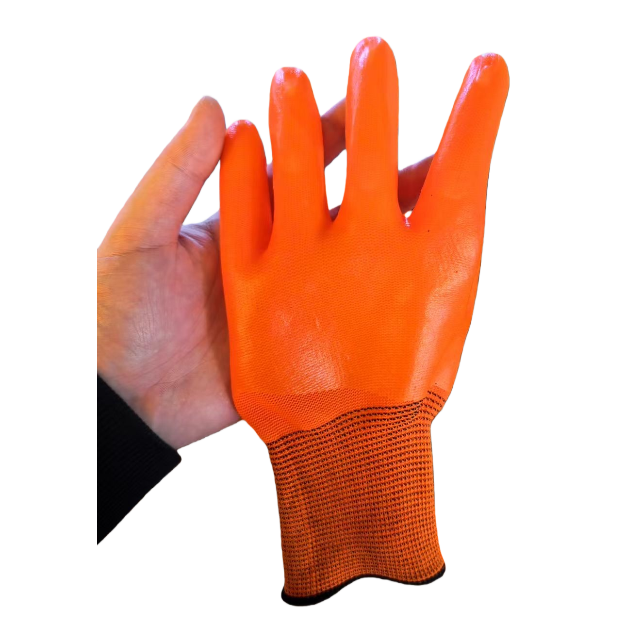 Guantes de goma naranja espesados antideslizantes resistentes a la abrasión limpieza doméstica guantes de protección laboral Item Picture