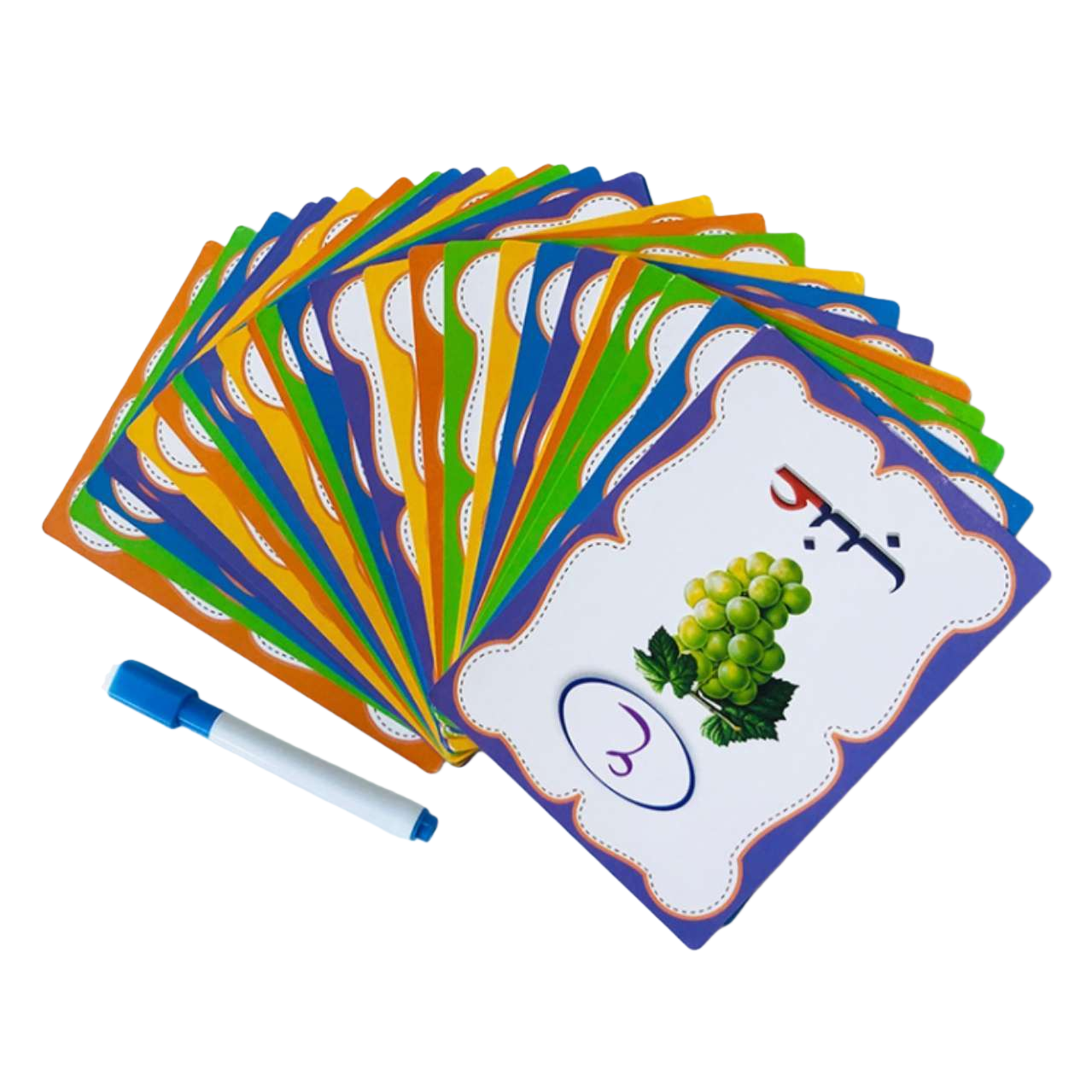 Arabic Alphabet erasable practice cards, children's early education writing and reading cards Application Scenario