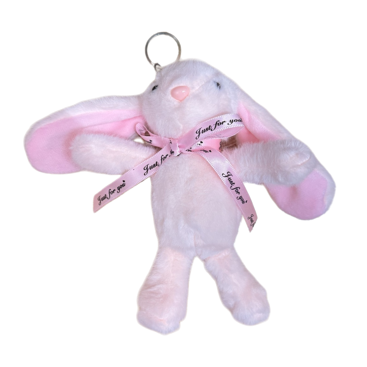 Pink plush rabbit pendant, cute keychain, car bag decoration small gift Item Picture