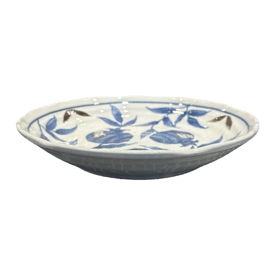 Blue and white porcelain patterned ceramic plates, household tableware, round dinner plates Item Picture