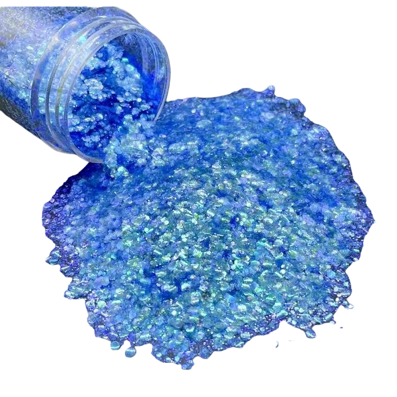 Blue, golden onion powder, glitter powder, sequins, and golden onion bright powder are available in multiple colors for decoration and DIY by hand Item Picture