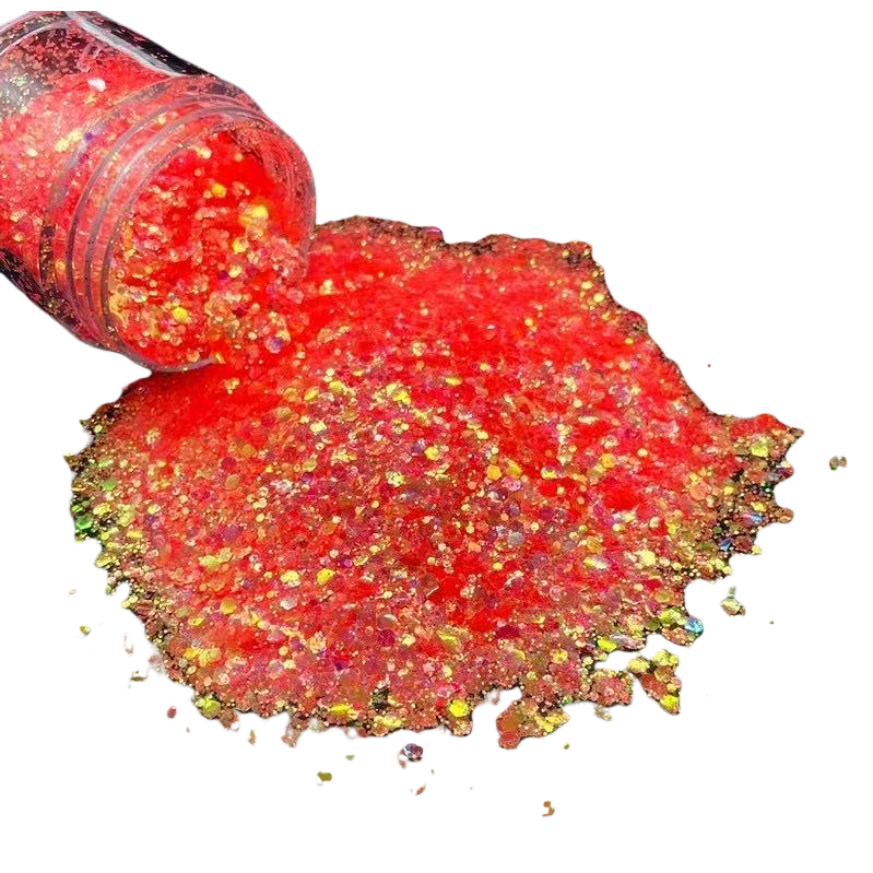 Red glitter powder, glitter powder decorative sequined color powder for DIY nail art materials Item Picture