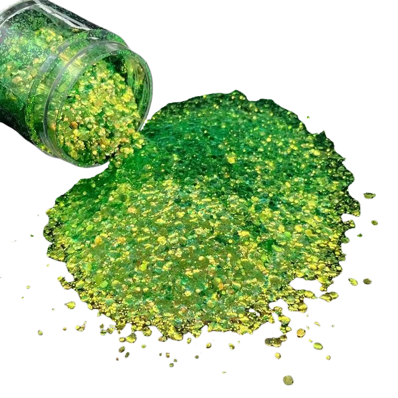 10 grams of green glitter powder for DIY art makeup party decoration Item Picture