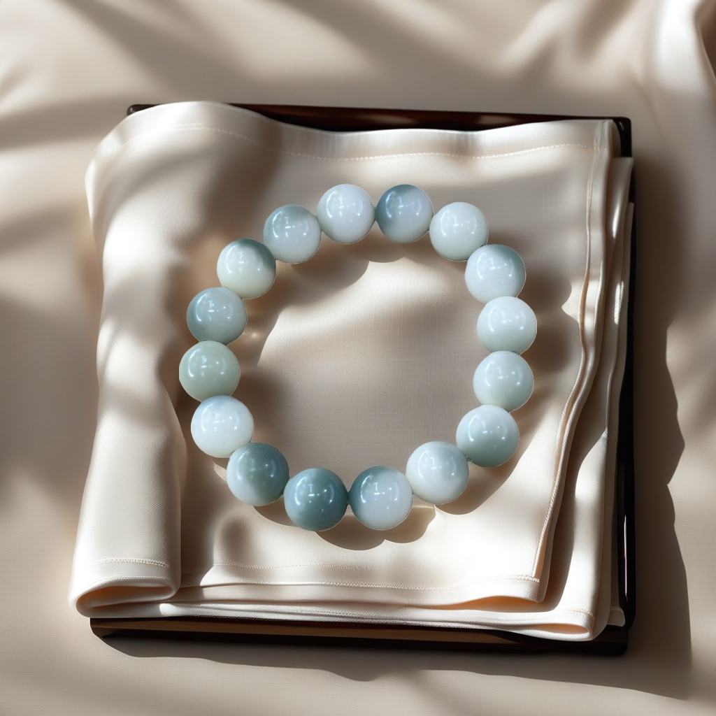Natural stone hand beads paired with adjustable knots as a fashionable accessory details Picture