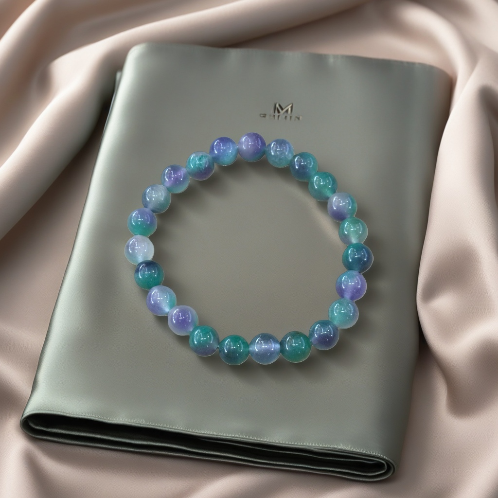 The colorful bead bracelet is a fashionable and versatile ladies' jewelry that can be mixed and matched in multiple colors and adjusted Specification image