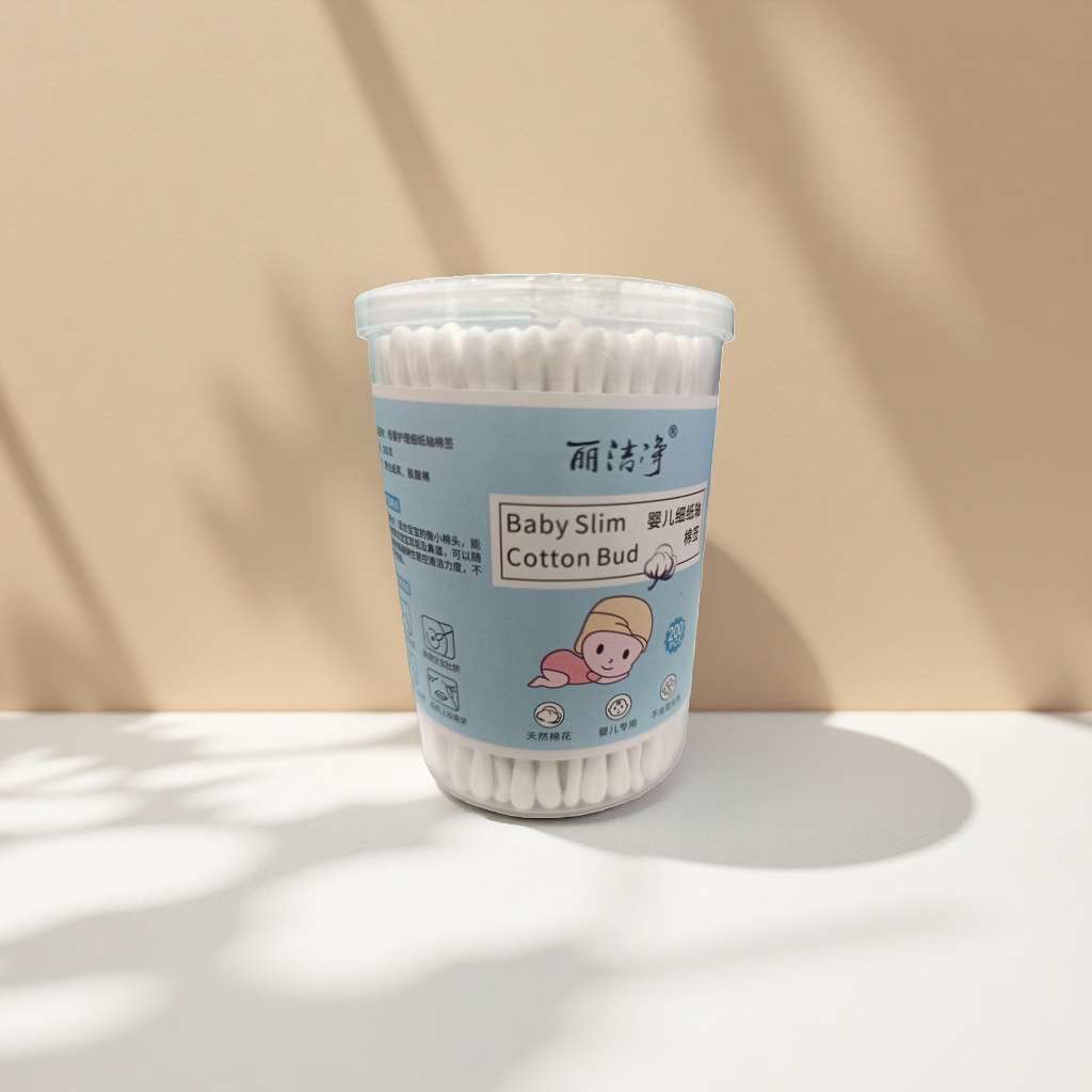 丽洁净婴儿细纸轴棉签Baby Slim Cotton Bud 100支装