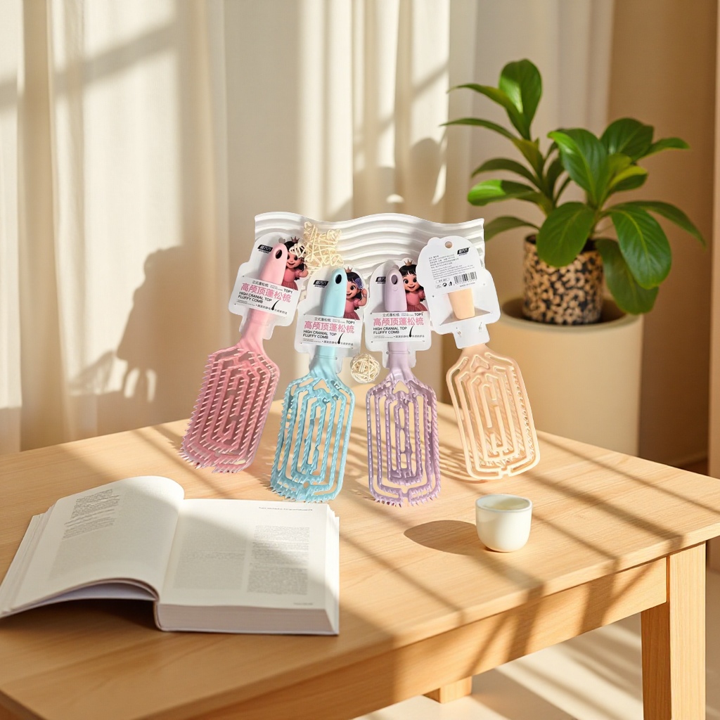 High skull top fluffy comb, rich hair root massage comb, large tooth pitch anti-tangling comb Application Scenario
