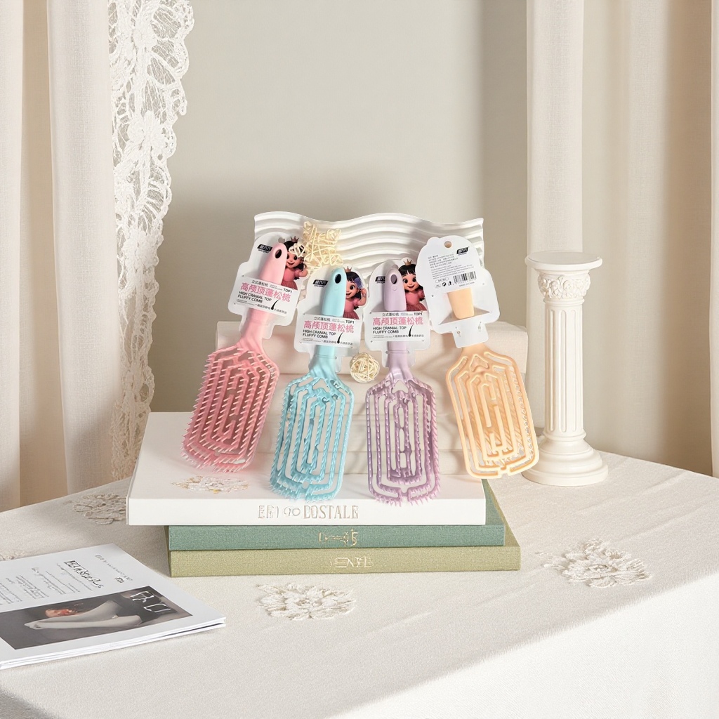 High skull top fluffy comb, rich hair root massage comb, large tooth pitch anti-tangling comb Specification image