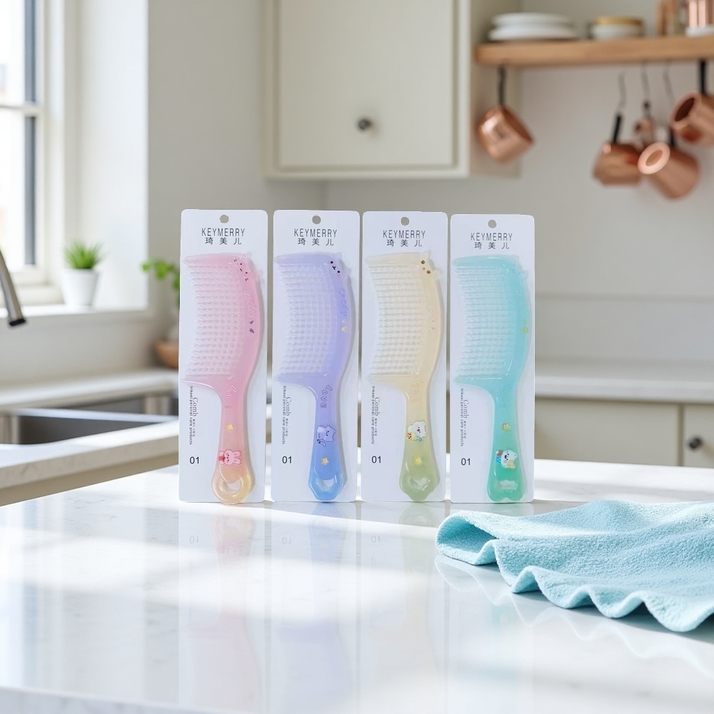 Fresh hair comb, smooth hair without damaging it, anti-static, massage scalp, wooden handle
