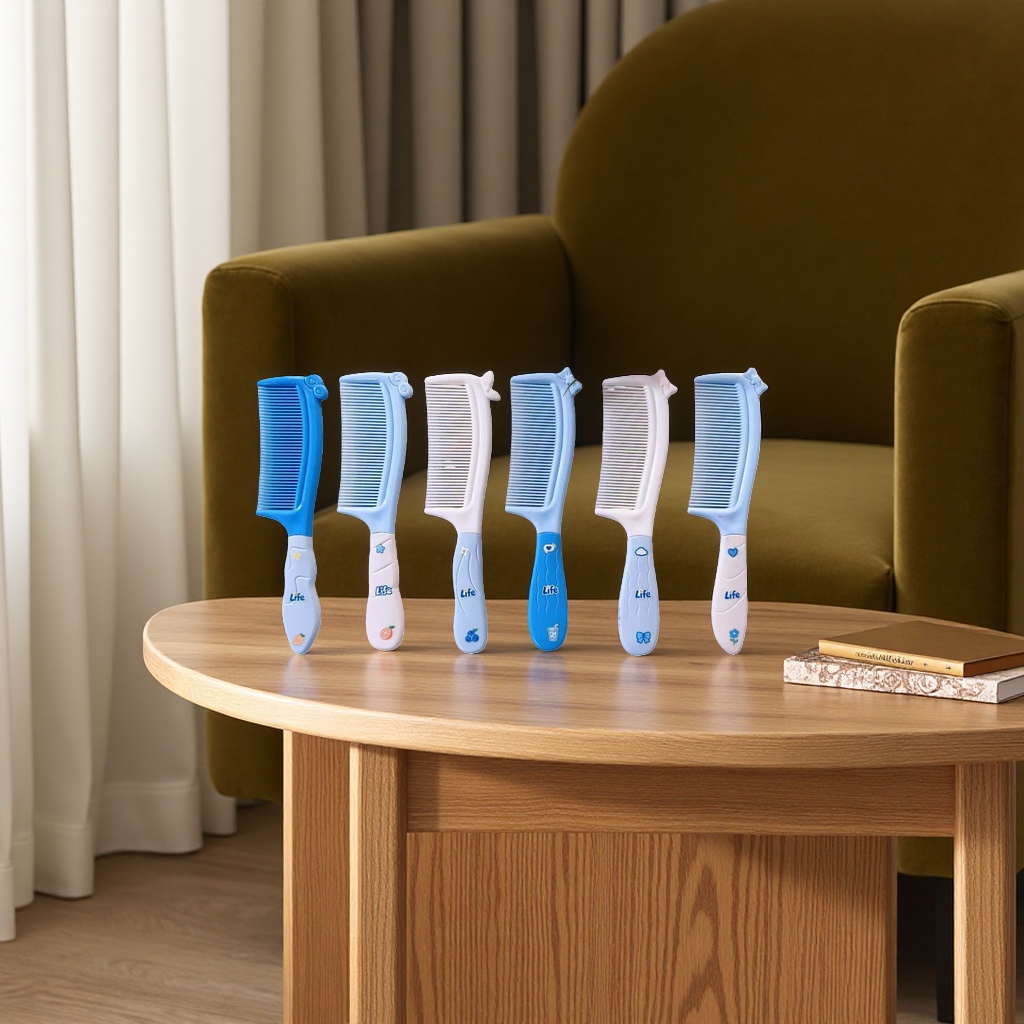 The blue series hair comb is a flexible and anti-static massage comb, a household hair care and styling tool