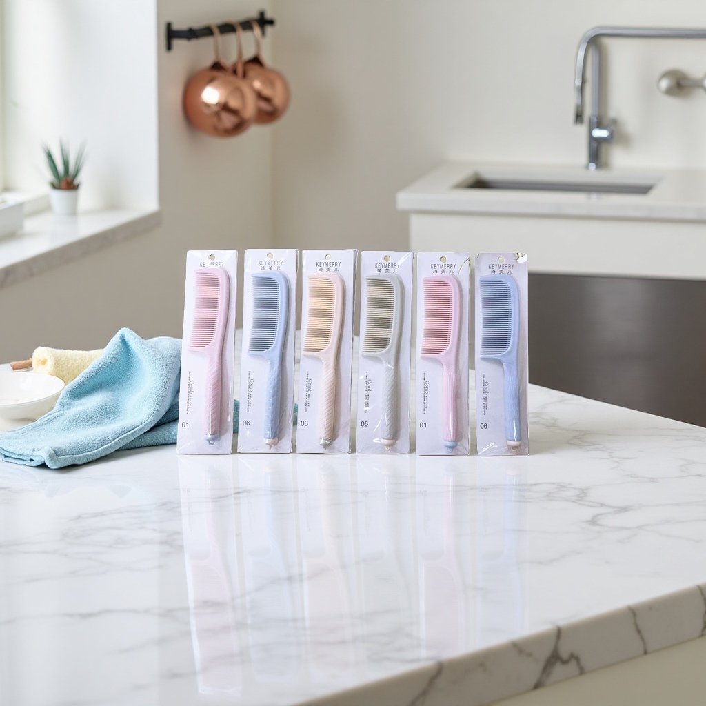 The round-handled styling comb is a professional hair care comb that is anti-static, smooth and does no harm to hair Application Scenario