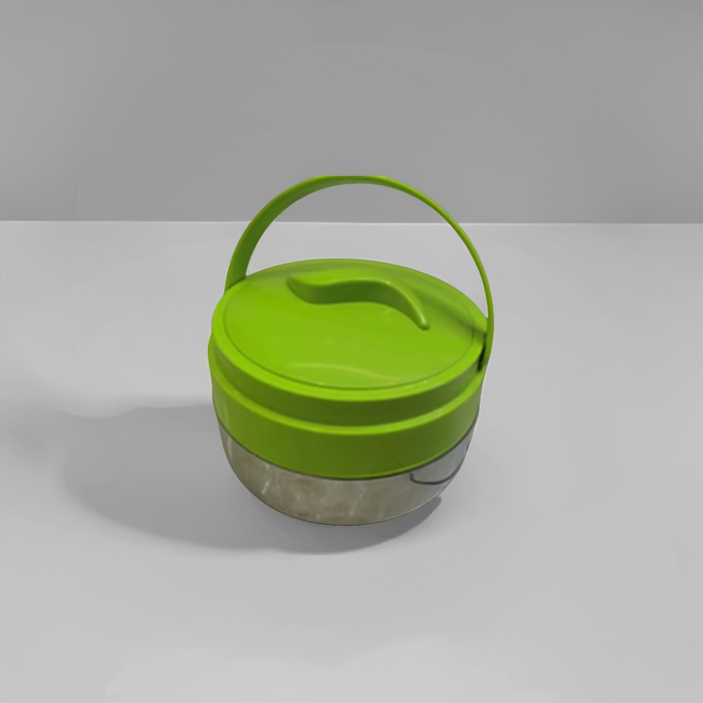 Green handle portable lunch box with lid, sealed and insulated lunch box details Picture