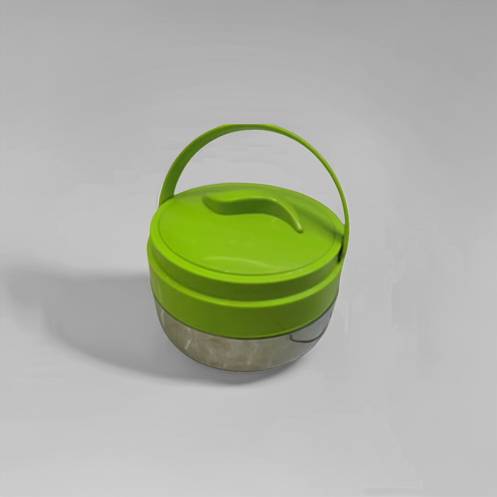 Green handle portable lunch box with lid, sealed and insulated lunch box